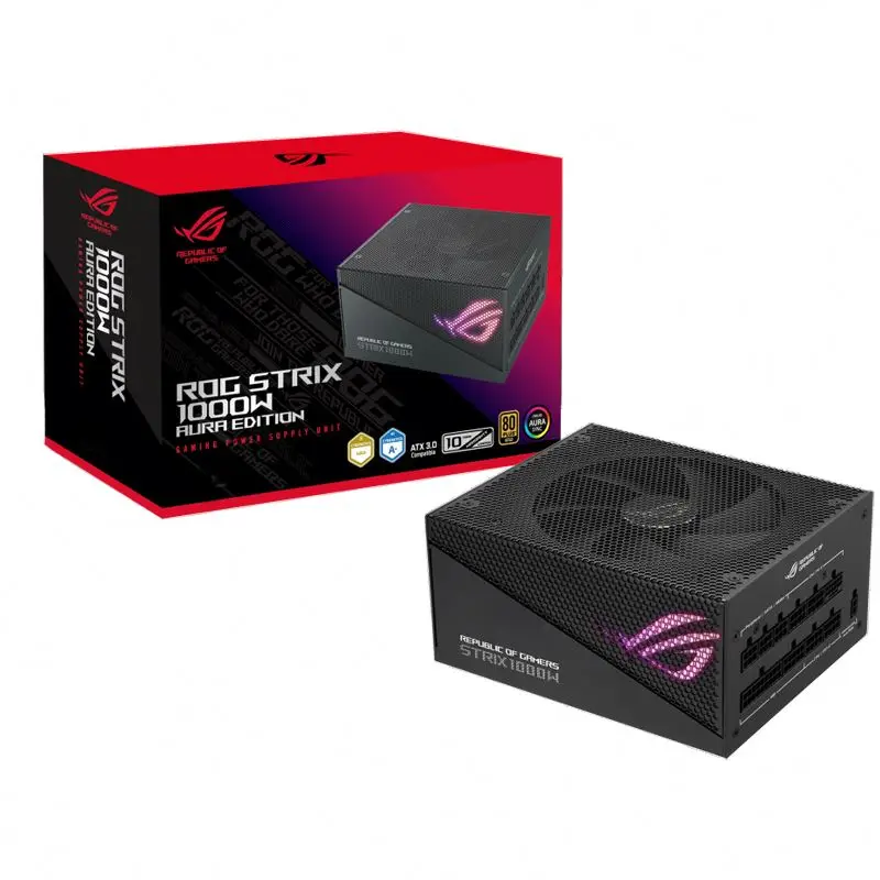 

ROG STRIX AURA 1000W 80+GOLD PSU Импульсный источник питания для настольных игр с RGB, новый и на складе