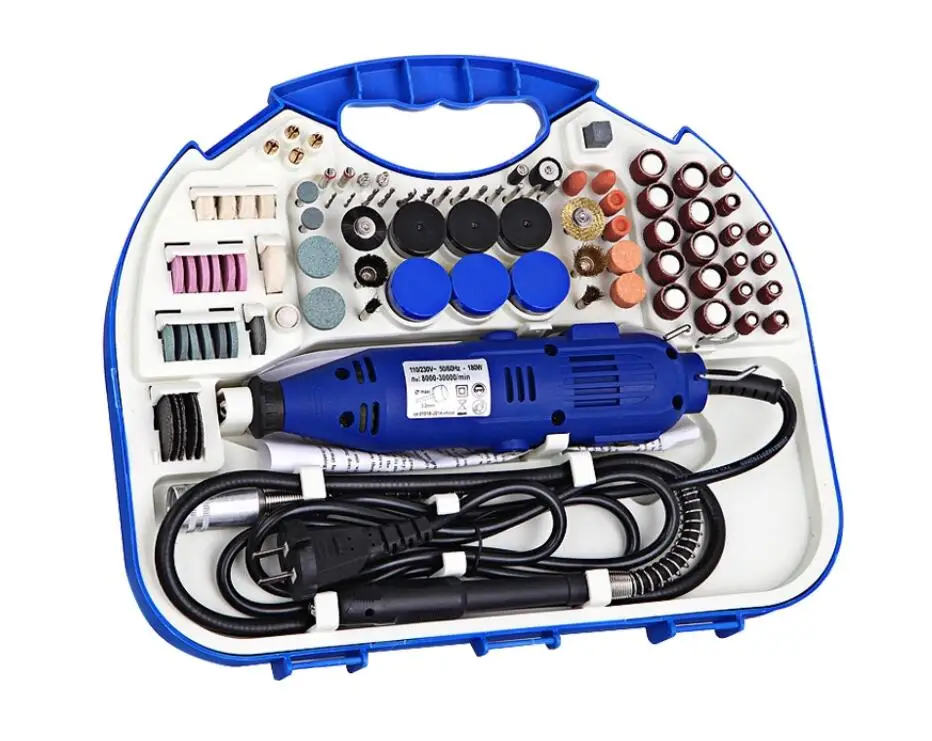 

110 voltage Polishing Motor with 161 polishing accessories rotary complete set polishing motor grinding cutting 110v