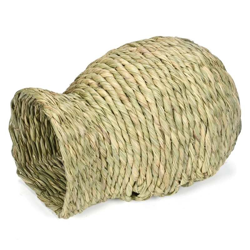 

Large Grass House for Rabbit Comfortable Small Animal Hideouts Bed Teething Chew Toy for Bunny Guinea-Pigs Hamsters