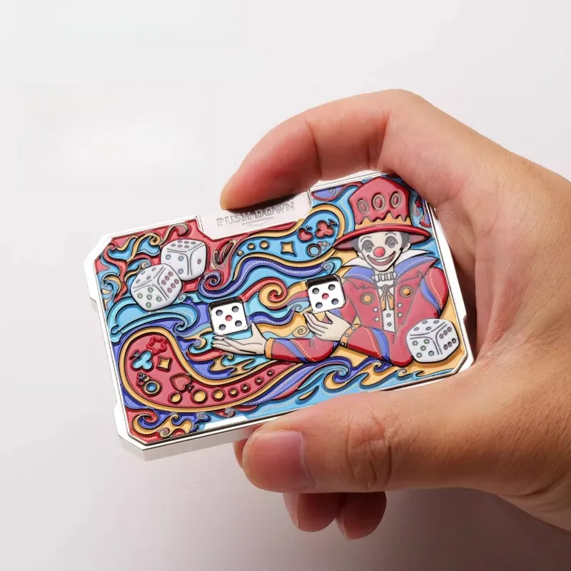 メタルダイスルーレットプレス回転式フィジェットローラースピナー回転コマチップEDCオフィスデスクストレス解消おもちゃゲームパーティー