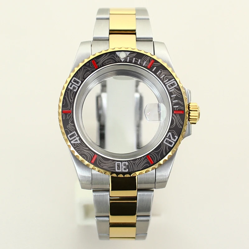 40mm 200m Waterproof for NH35 NH36NH38 Miyota8205 8215 ETA2824 Movt Steel Watch Case Oyster Bracelet Sapphire Glass Slide Buckle