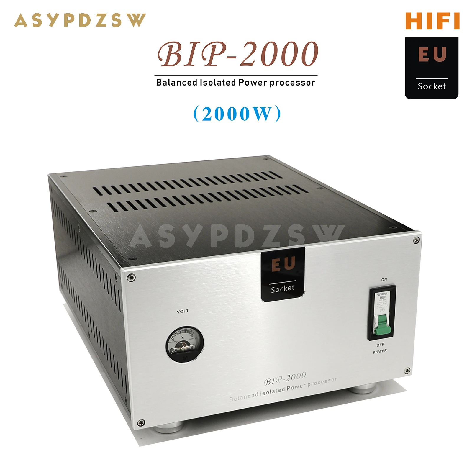 

BIP-2000 6 Seats EU Socket HIFI 2000VA Toroidal Balanced isolation transformer 2000W AC Power supply processor