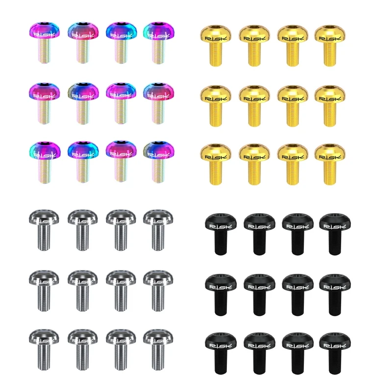 12 Pack 12 M5x10mm Steel Bolts for MTB Disc Brake Rotors Brake Disc Torx T25 Screws Black/Colorful/Gold/for Tita