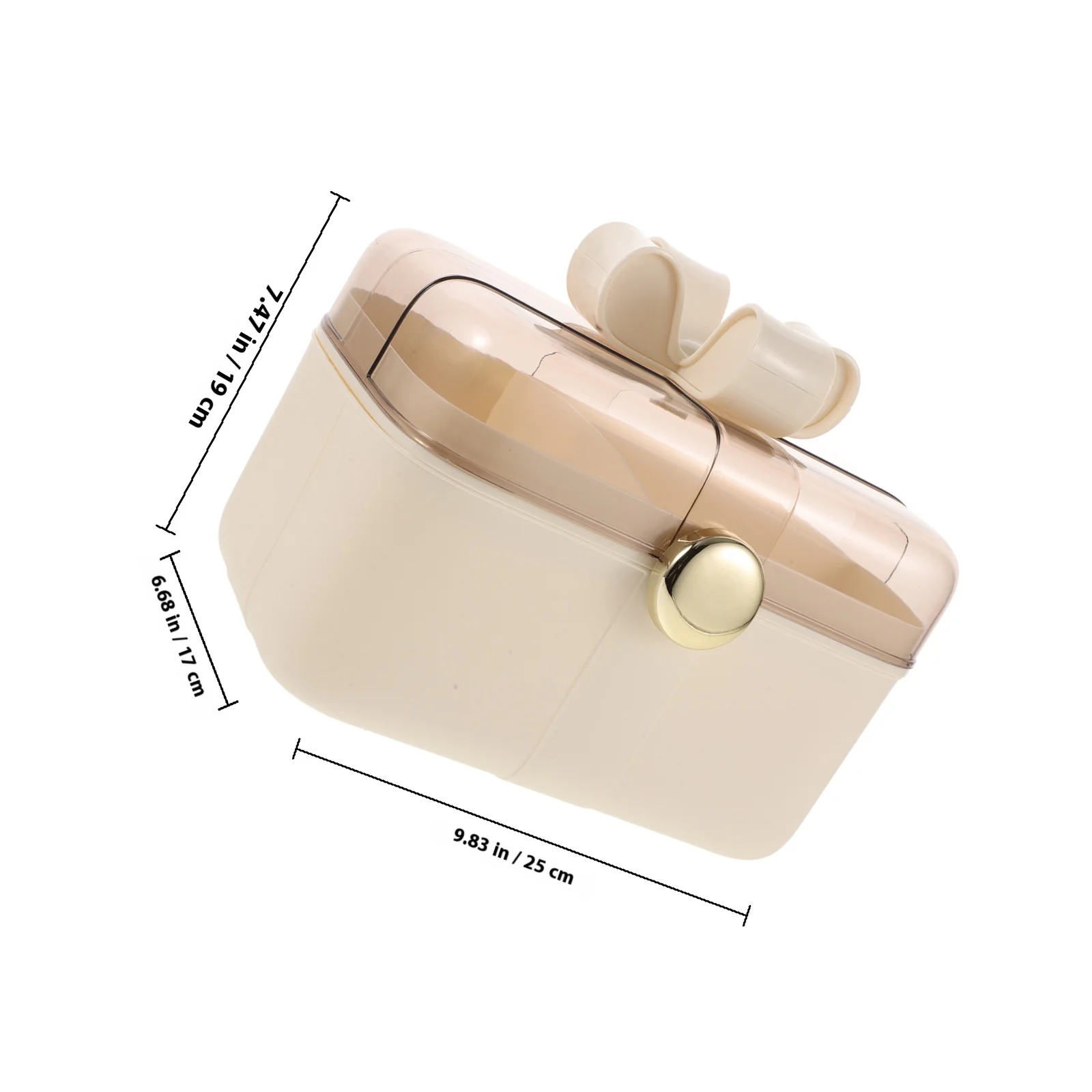 Large Capacity Hair Accessories Storage Box Portable Plastic Organizer with Handle Lid for Hair Bows Clips Ties Double Layer