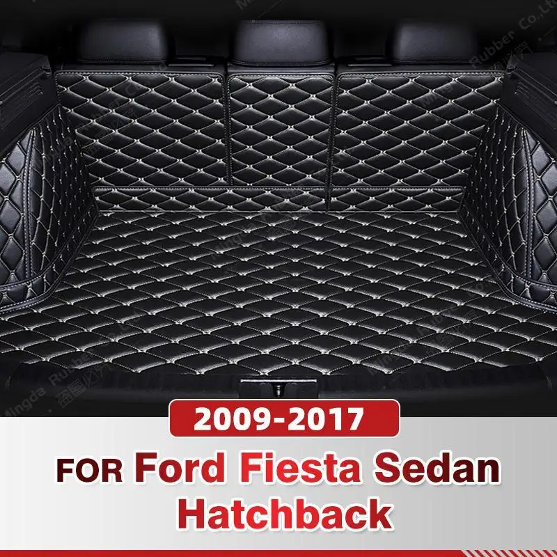 

For Ford Fiesta Sedan Hatchback 2009-2017 Auto Full Coverage Trunk Mat Car Protective Pad Cargo Liner Interior Accessories