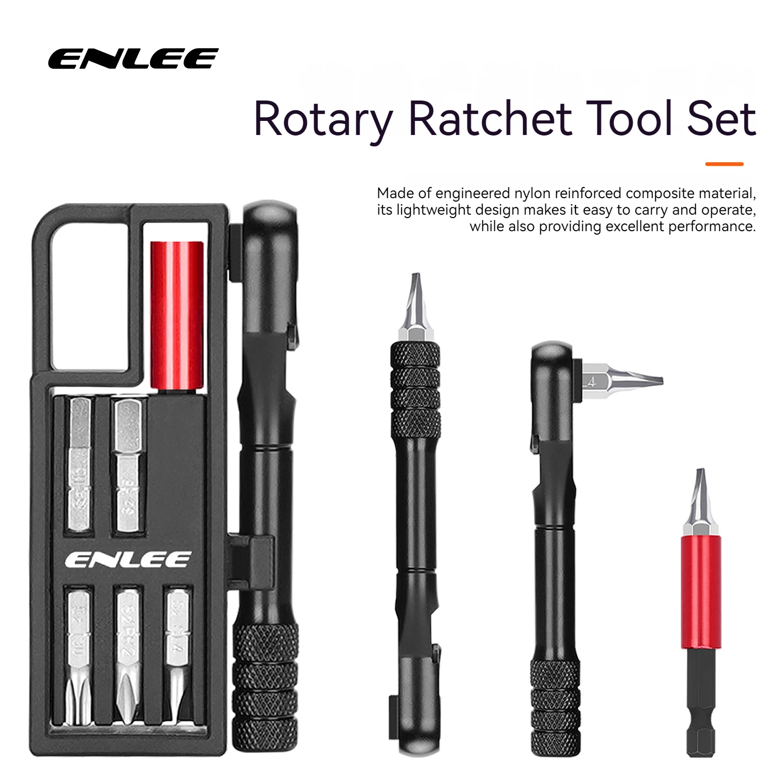 

ENLEE Bicycle Tool Repair Hexagonal Ratchet Wrench Tool Set Cycling Repair Equipment