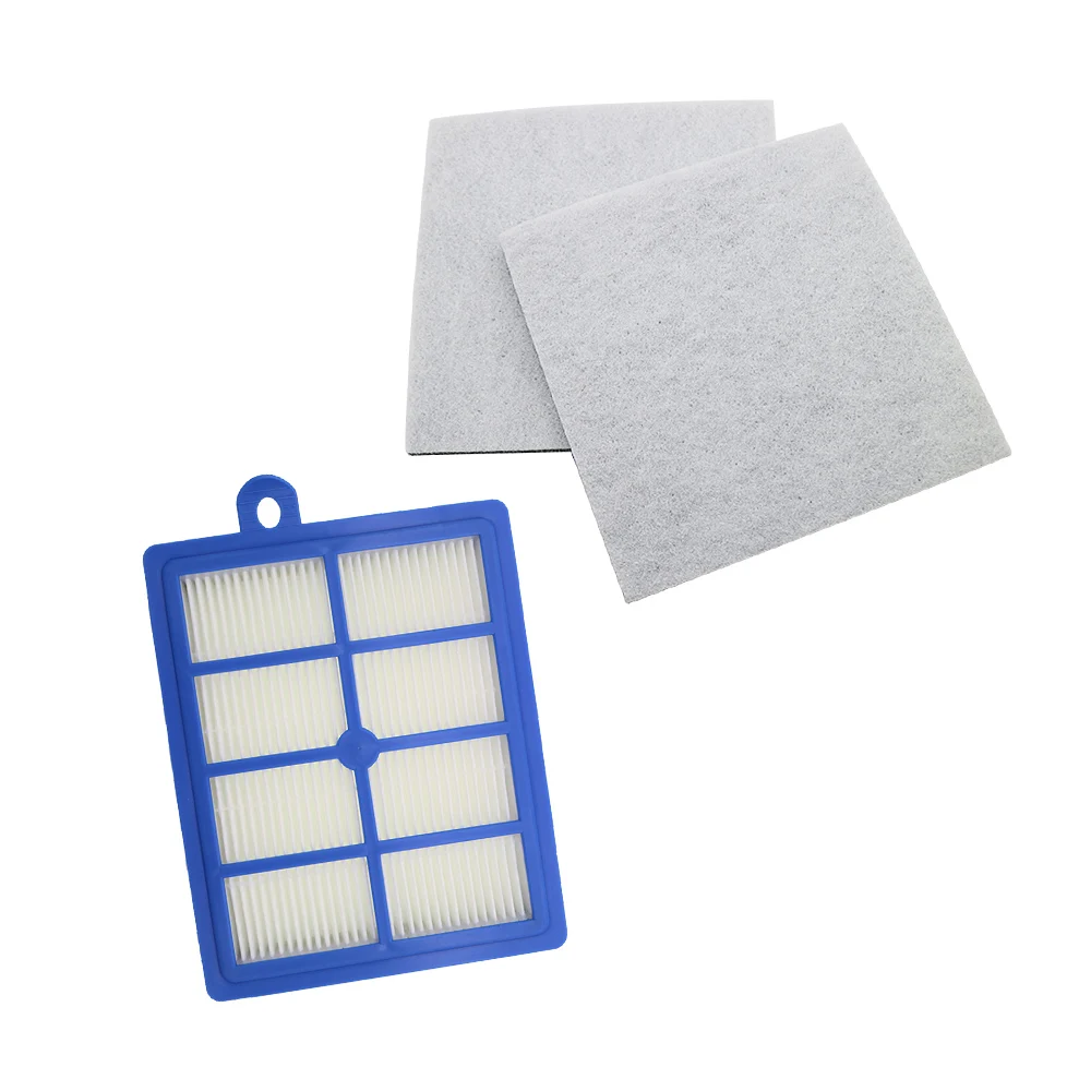 Washable 1PCS Dust Hepa Filter H12 H13+2PCS Motor Cotton Filter for Philips Electrolux AEG Vacuum Cleaner Replacement Parts