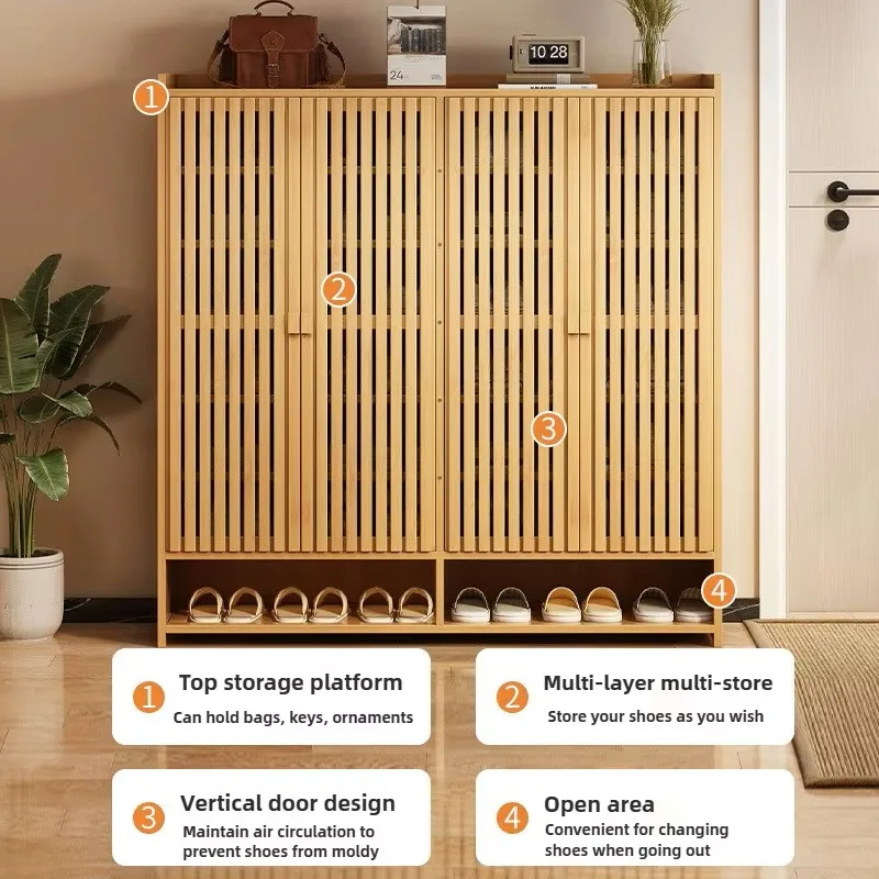 Shoe cabinet for home use, doorstep storage cabinet, wall facing hallway, indoor entrance, rental room, multi-layer shoe rack image 5