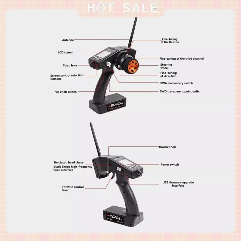 24-Hour Delivery Radiolink RC4GS V3 2.4G 5CH 400M Distance Remote Controller Transmitter R6fg Gyro Inside Receiver For RC Car Bo