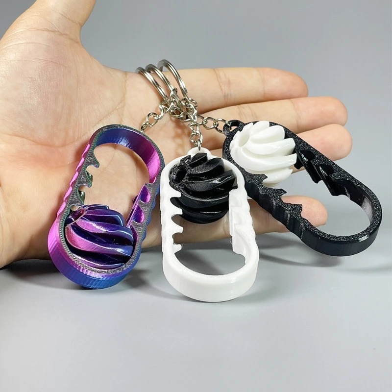 3D Printed Decompression Fidget Spinner Two-Color Vortex Toy Spiral Three-Dimensional Structure Ornament for Stress Relief