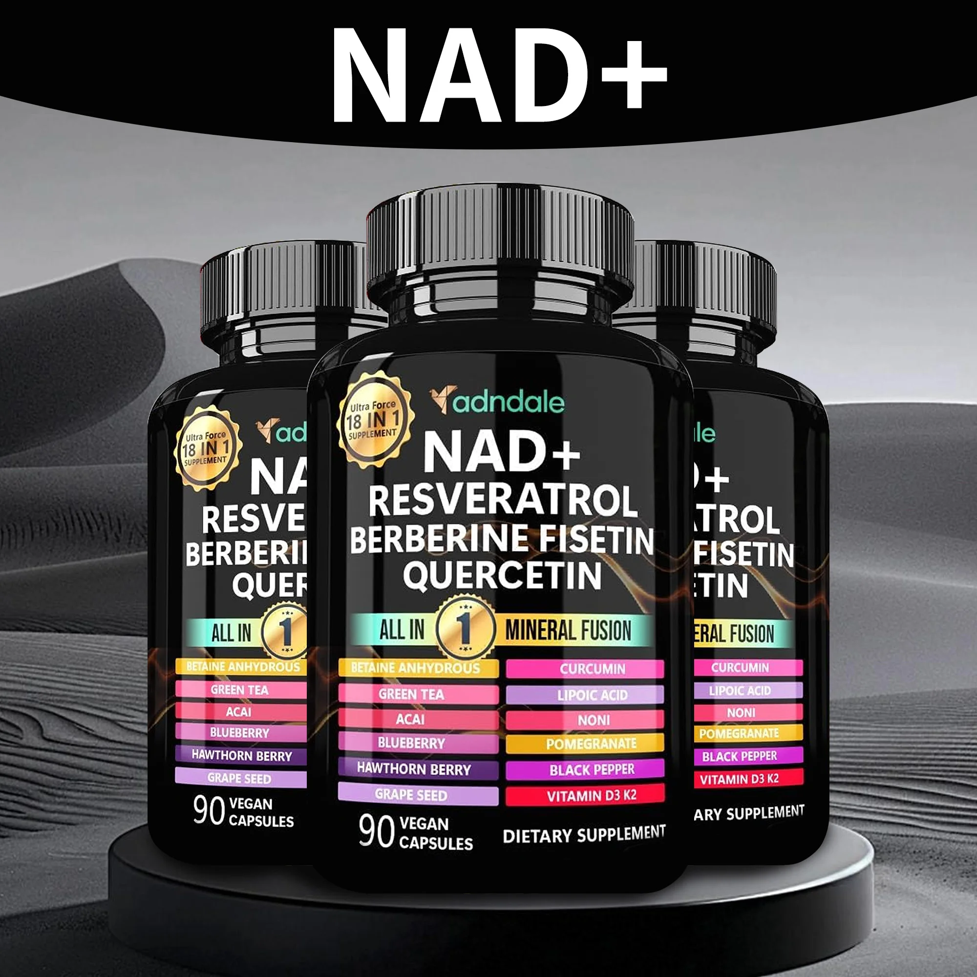 90pcs NAD Supplement - Longevity Formula, Removes Spots and Wrinkles, Fights Aging, Supports Cell Health