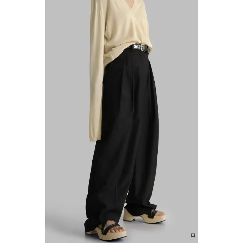 FKS @ Loose Thin Ice Silk Floor Sweeping Pants, High Waist Casual Pants, Luxury, Summer, New, 2024