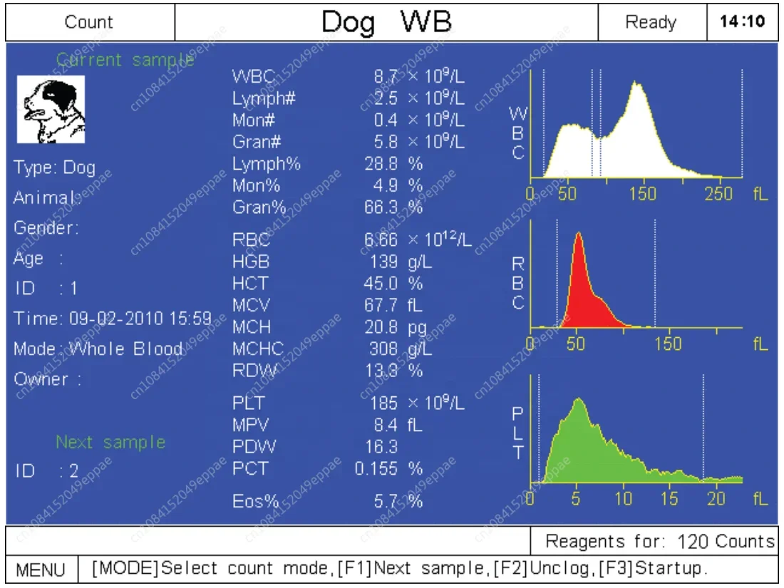 Mindray Hematology Analyzer for Vet BC-2800Vet Used Hematology Analyzer for Veterinary CBC Blood Test Machine 3 Part for animal