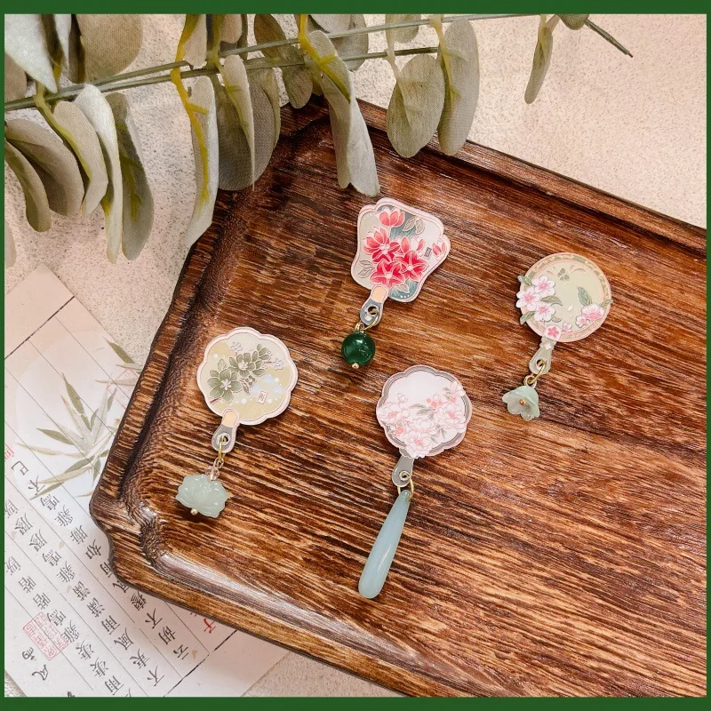 Soft Spring Summer Color Chinese Element Fridge Magnet Fan Kite Butterfly Design Decor Magnet For Gift Giving