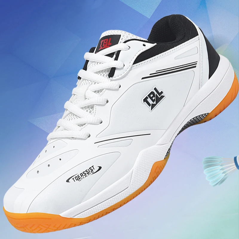 

Легкие теннисные кроссовки для мужчин, нескользящие, износостойкие, дышащие, сетчатые, подходят для использования в помещении и на улице, обувь для бадминтона