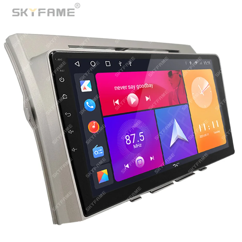 SKYFAME Car Frame Fascia Adapter Android Radio Dash Fitting Panel Kit per Toyota Verso Corolla