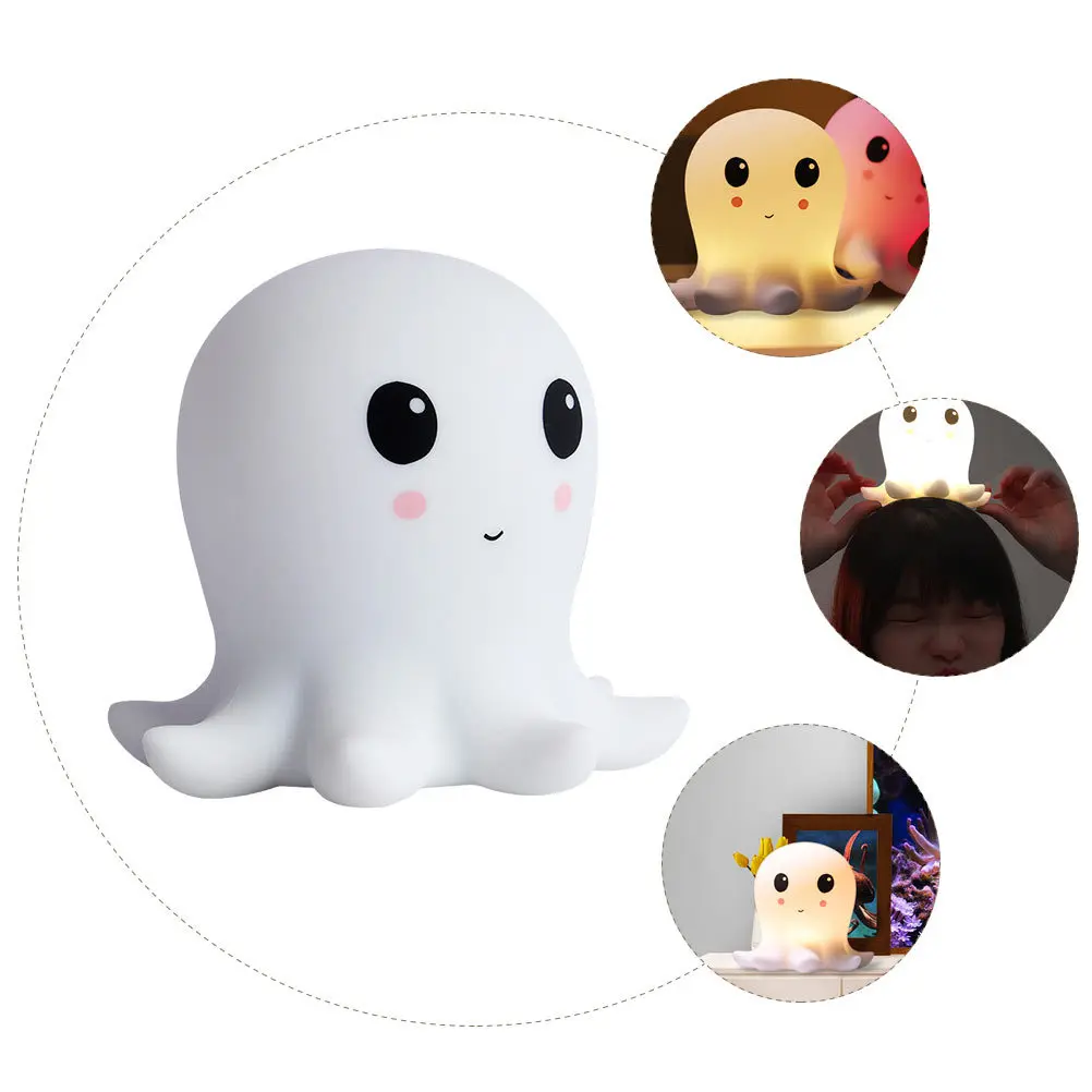 

Lovely Octopus Modeling Night Light USB Operated Warm Glow Indoor Lighting for Room Decor Small Night Lamp Octopus Shaped Lamp