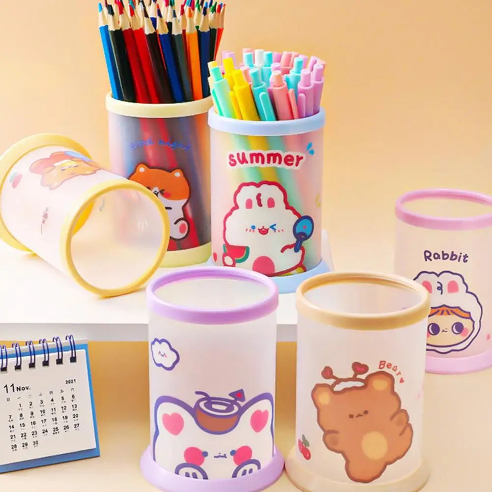 متعددة الاستخدام PP جميل الكرتون مكتب طالب حامل القلم الرصاص مستلزمات النوم