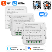 Tuya Wifi Smart Switch Module 1/2/3/4 Gang Automation DIY Breaker Support 2 Way Control Smart Life Works with Alexa Google Home