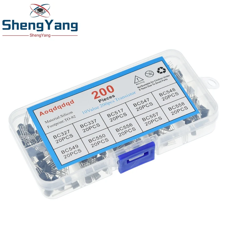 TZT 1BOX 200pcs=10 Values*20pcs BC327/BC337/BC517/BC547/BC548/BC549/BC550 BC556/BC557/BC558 For Voltage Regulation Module