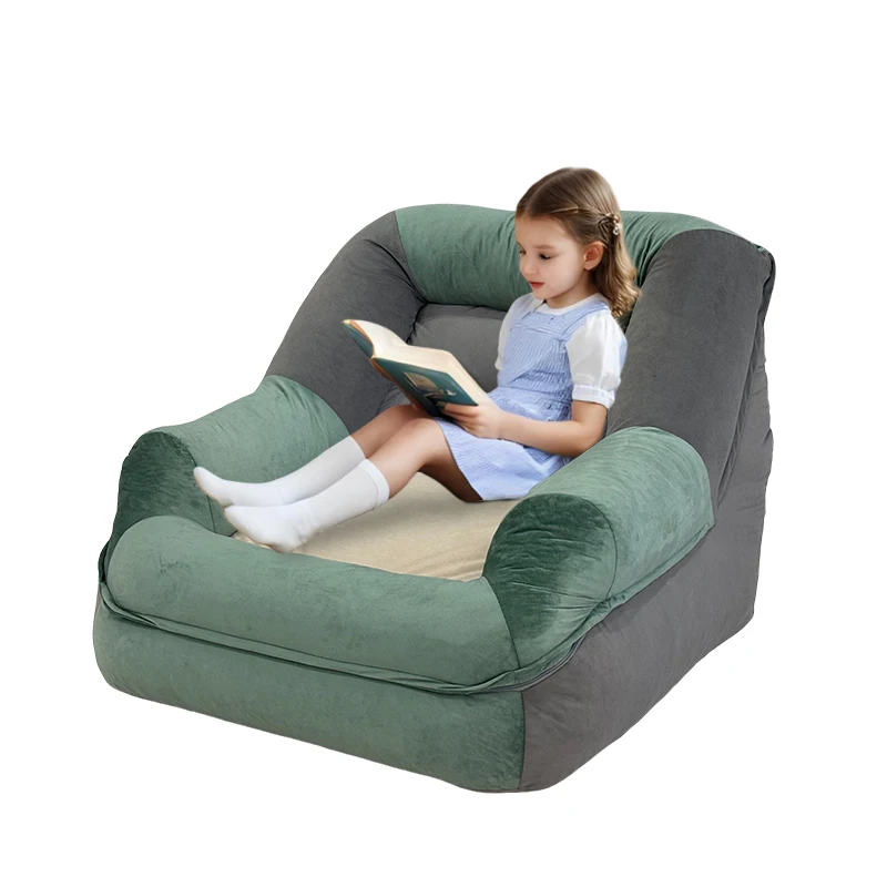 أريكة كرسي بين باج فردي من سروال قصير أخضر، تصميم عصري سهل التنظيف، أريكة كرسي بين باج مريحة ومتينة لغرفة المعيشة #3