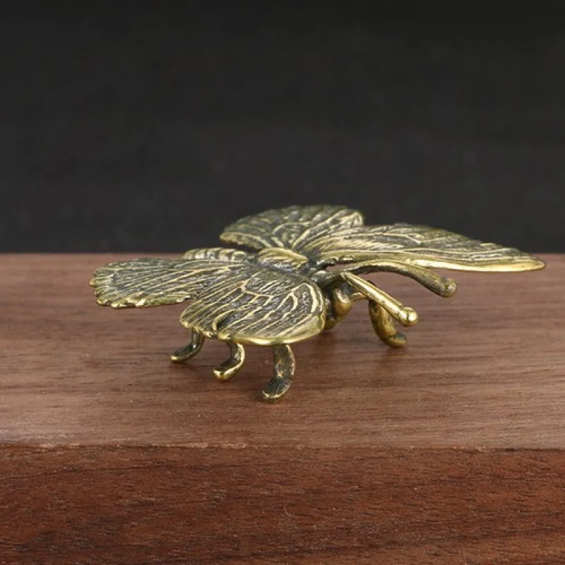 

Латунная фигурка бабочки, маленькая статуя, фигурки животных, игрушки, украшение дома