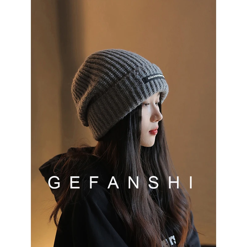 bonnet-d'hiver-tricote-en-laine-gefani-pour-femme-protection-des-oreilles-motif-raye-decontracte-nouvelle-collection-2025