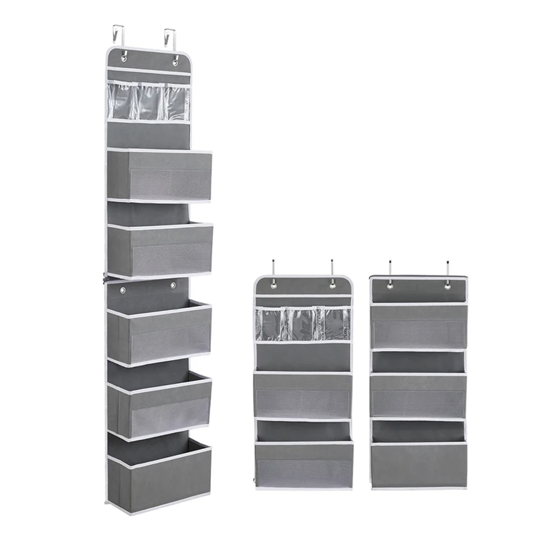 

Over Door Organizer, 6 Shelf Behind Door Organizer, Flexible 1 Split To 2 Bathroom Hanging Organizer
