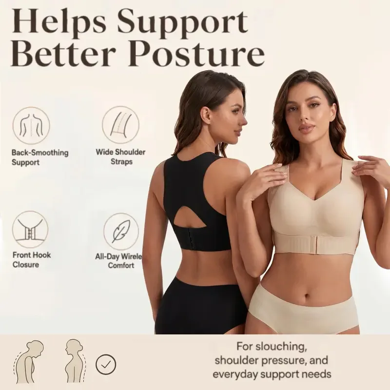 Damen Jelly Sport-BH Haltungskorrigierend Atmungsaktiv Stützend Anti-Sagging Lifting Weiche Unterstützung Vollschalen-BH für Yoga und Alltag – Detail 4