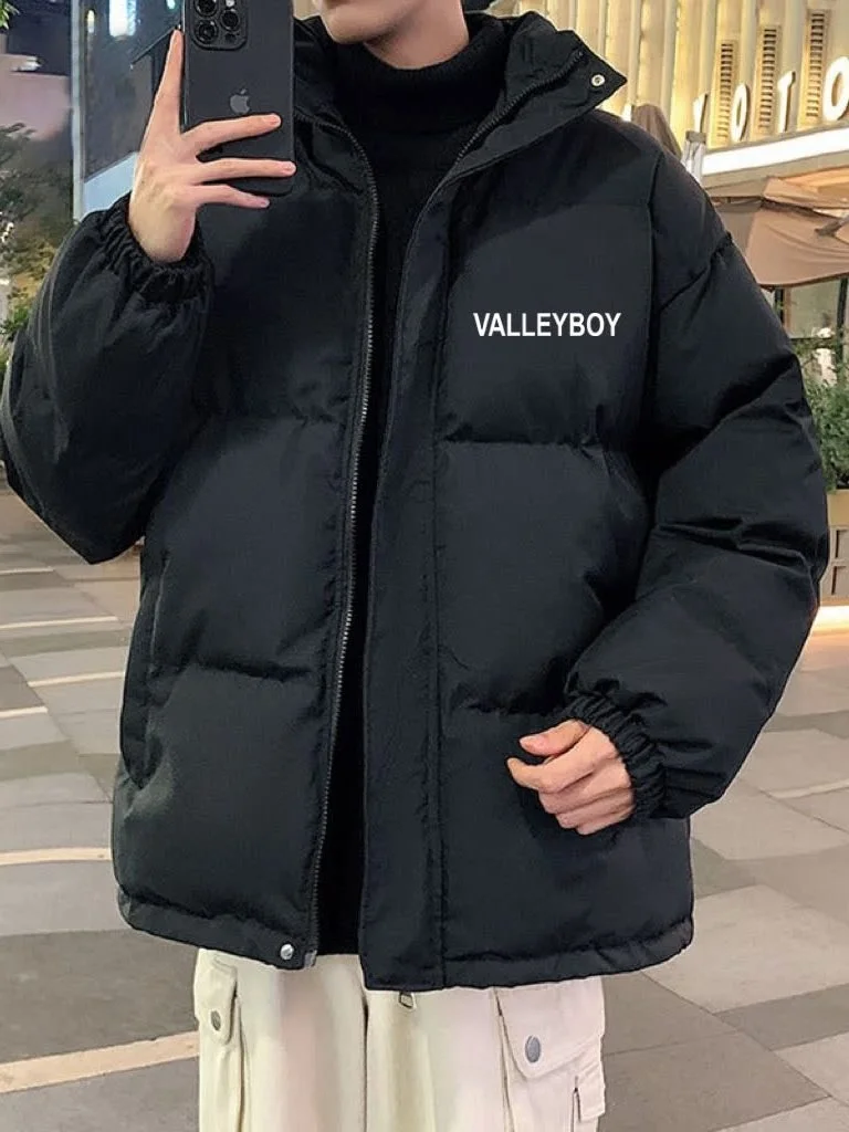 

Теплая утолщенная хлопковая куртка с воротником-стойкой, повседневная молодежная модель для мужчин и женщин, зимняя верхняя одежда с капюшоном