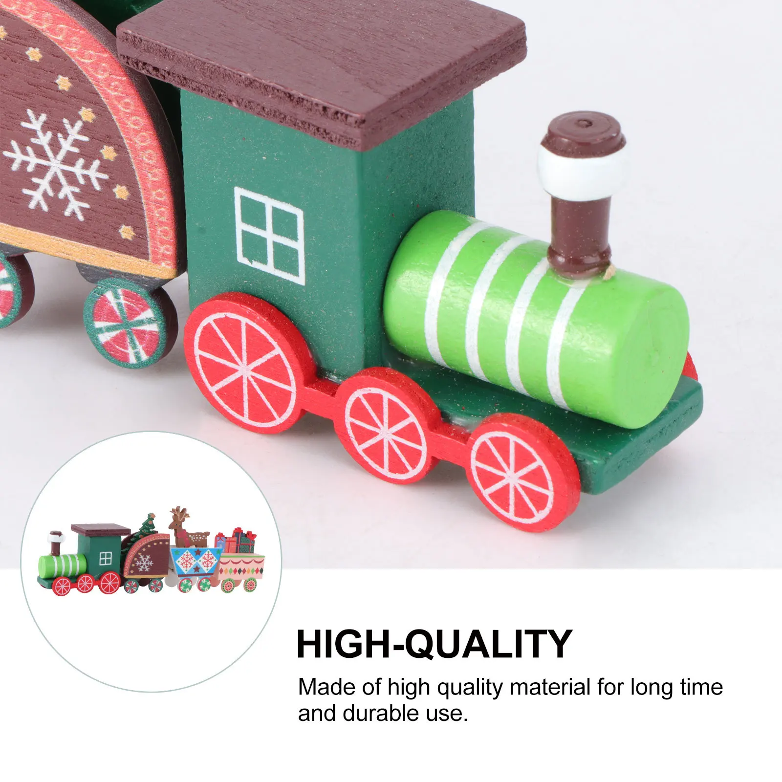 

2Pcs Christmas Wooden Train Ornaments Gifts Durable Ecofriendly Material Charming Desktop Decoration Lively Design