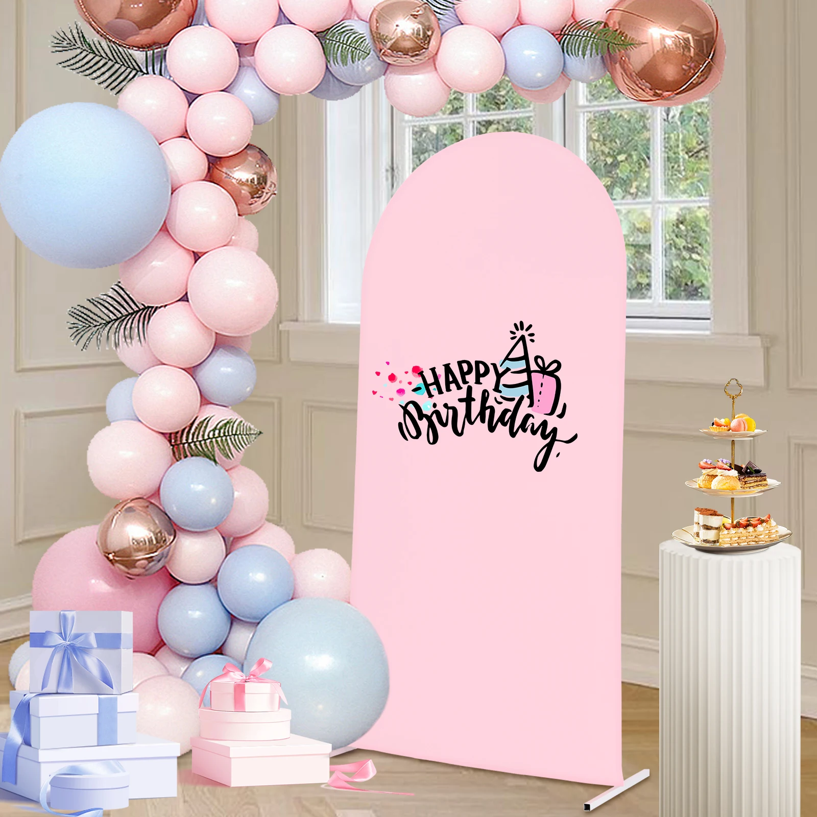 3,28*1,64*6,56 pies arco de boda globo telón de fondo de boda soporte arco marco Kit para fiestas de boda Banquetes