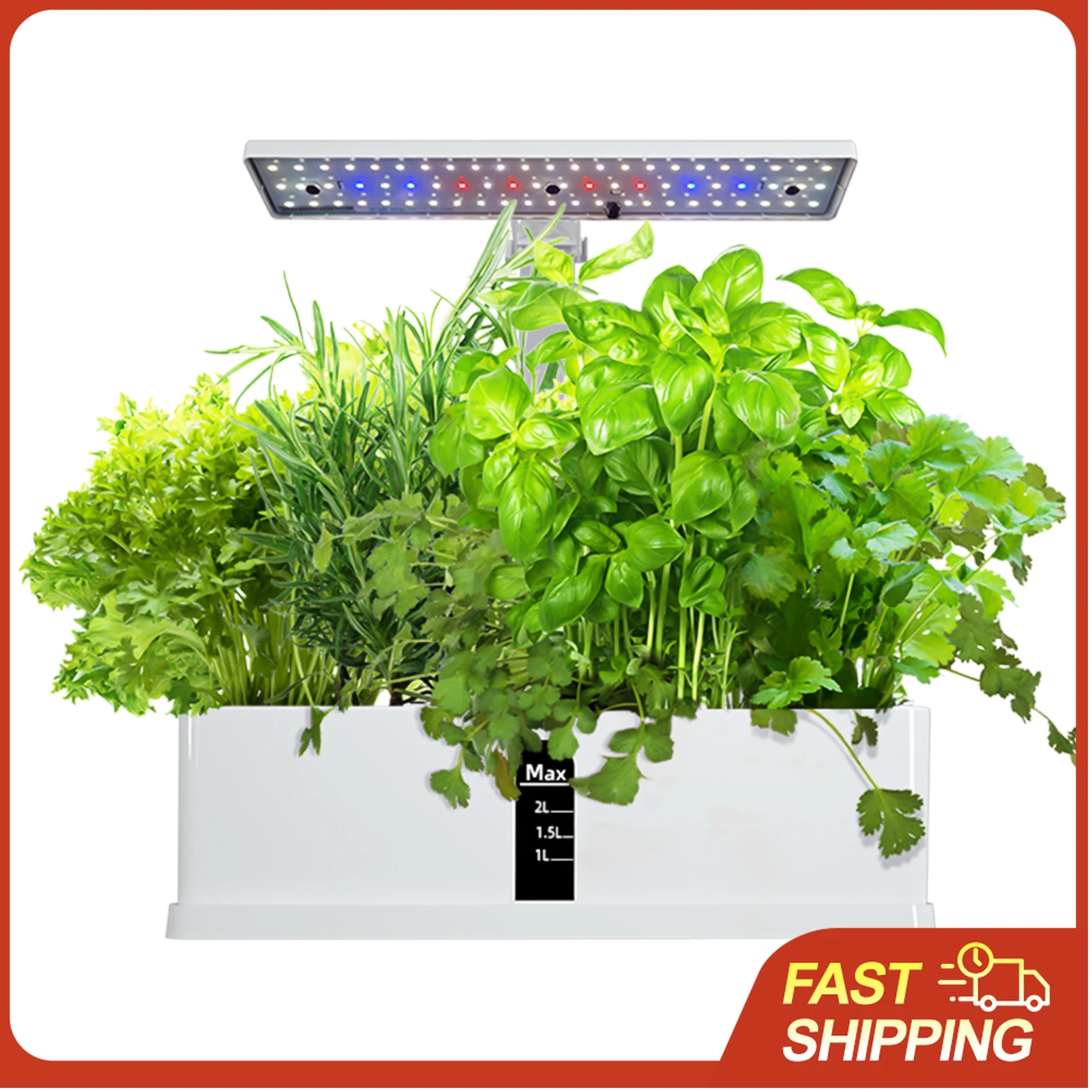 Smart Hydroponics Growing System Indoor Garden Kit 9 Pods Automatic Timing with Height Adjustable 15W LED Grow Lights