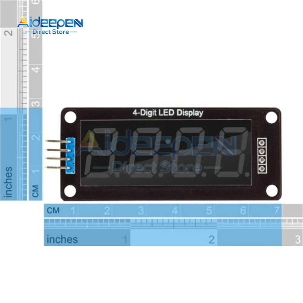 TM1637 Modulo display a LED per Arduino 4 cifre 7 segmenti Modulo tubo indicatore orologio da 0,56 pollici Rosso Blu Verde Giallo Bianco