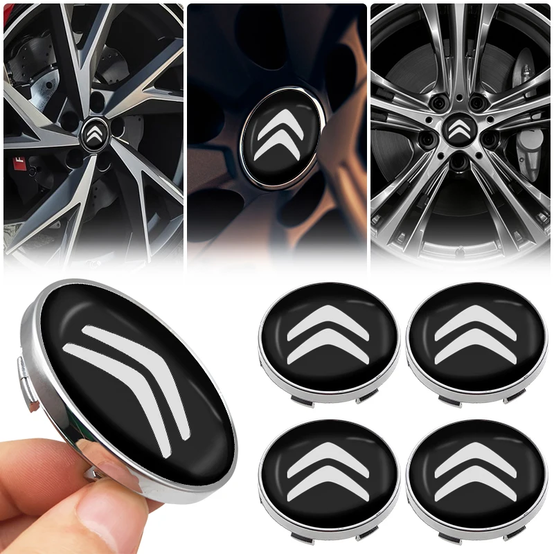 

4Pcs Car Wheel Hub Center Caps Rims Car Series Auto Rims Wheels Cover For Citroen C2 C3 C4 C5 Berlingo Xsara DS3 DS4 DS5LS DS6