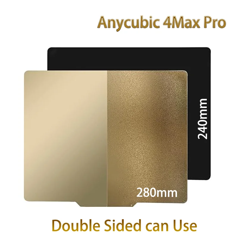 

ENERGETIC Anycubic 4Max Pro Строительная пластина 240x280 мм Гибкая текстурированная/гладкая стальная пластина PEI Двусторонняя магнитная кровать с возможностью печати