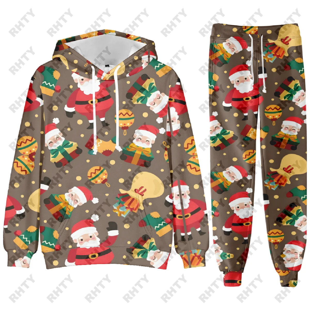 3D Printing Men Women Santa Claus Christmas Tree Hoodies Suit Tracksuit Casual Fashion Autumn Winter Pullover High-quality Child