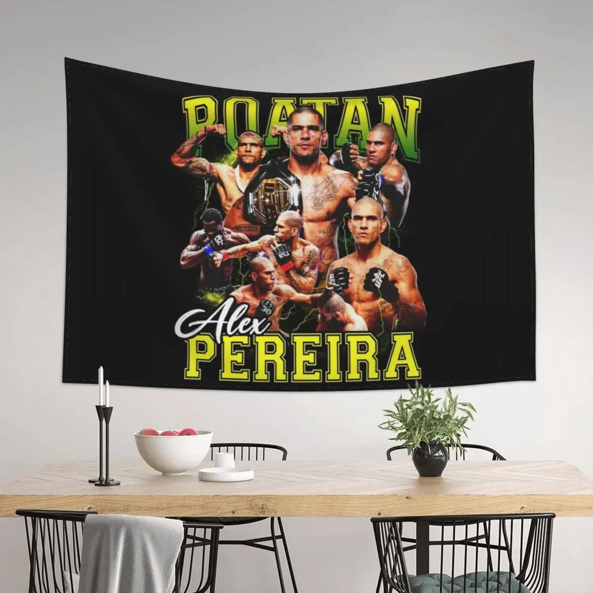 

Alex Pereira Poatan, Alex Pereira Bootleg, Alex Pereira Tapestry Japanese Room Decor Wallpaper Tapestry