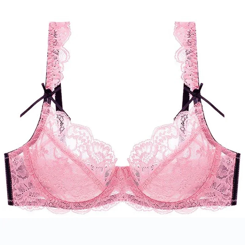 

Кружевное женское нижнее белье с чашкой 2022, женские бюстгальтеры, топ с 3/4, сексуальное ультратонкое плотное женское нижнее белье с чашками BH и пуш-ап