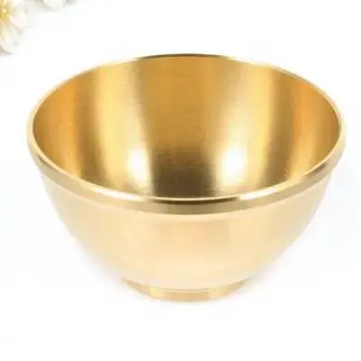 وعاء نحاسي، توريد بوذي، وعاء استخدام المذبح، زينة دينية مصقولة بشكل جيد، ديكور منزلي عملي