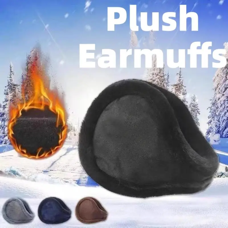 

Winter Ear Warmers Rear Wearing Style Plush Anti Cold Ear Cover For Outdoor Sports Earmuffs Unisex Warm Plush Ear Protector