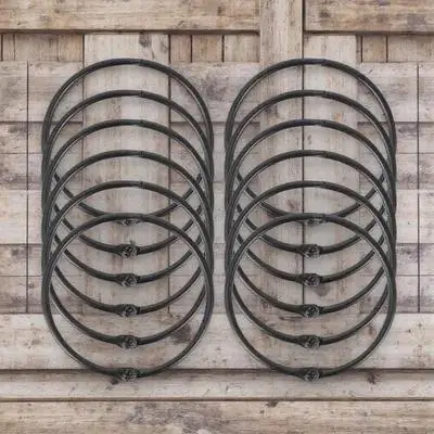 12Pcs Circular Curtain Ring Set Iron Round Hanging Rings for Curtains Shower Curtains Window Treatments Pleated Style Decor