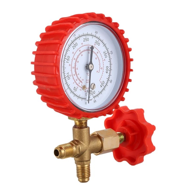 Refrigerant Pressure Gauge Air Conditioning Recharge Pressure Gauges Manifold Gauge Manometer Valve For R12 R502 R22 R410 R134A