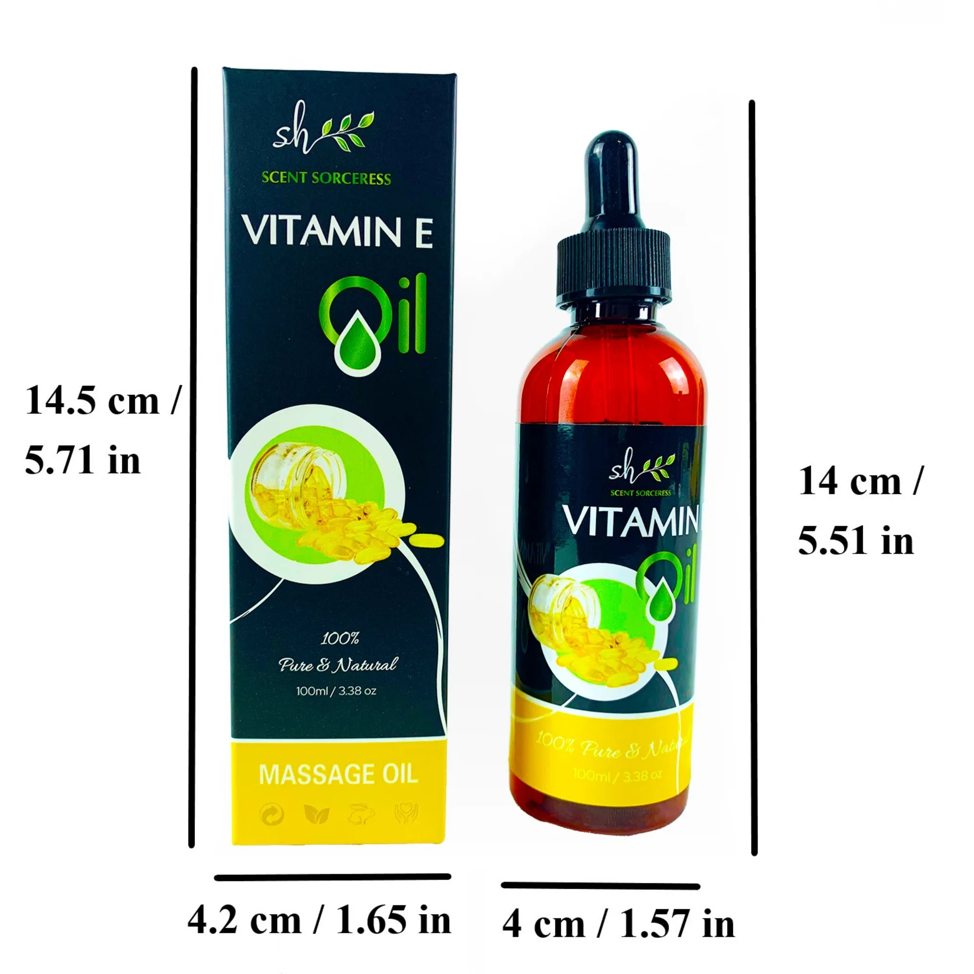 100 ml 2026 Nieuwe Vitamine E Massage Olie met Druppelaar Massage Essentiële Olie Voedende Fleuren Witter Huid voor Diffuser Aromatische olie