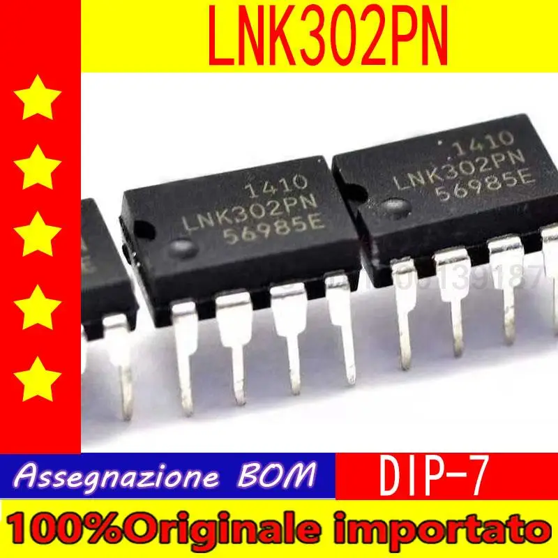 10pcs/lot  LNK302PN  LNK304PN  LNK305PN  LNK306PN DIP-7 Power Management Chip