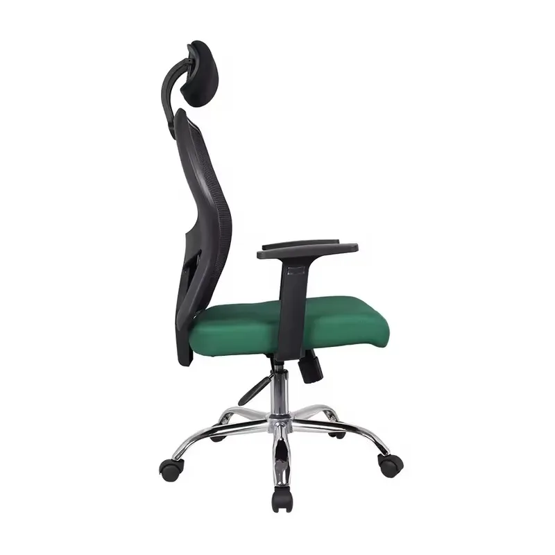 Ergonomic Office Chair with Fixed Armrest Adjustable Waist Support Height Rotation Mesh