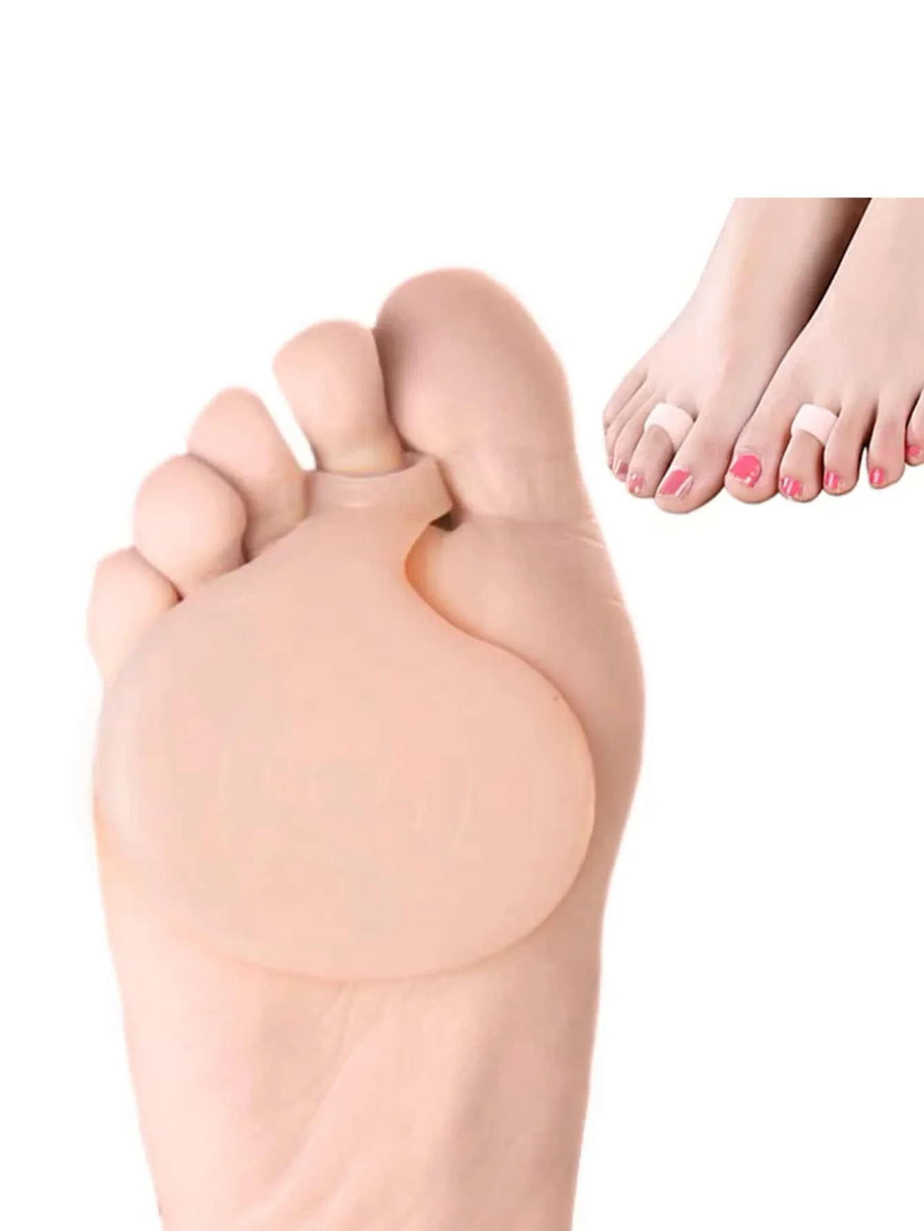 

2pcs Non-Slip Forefoot Cushion Pads, Soft Silicone Sole Protectors For Casual Shoes, Sneakers, Sandals, Women Heels, Black Pumps