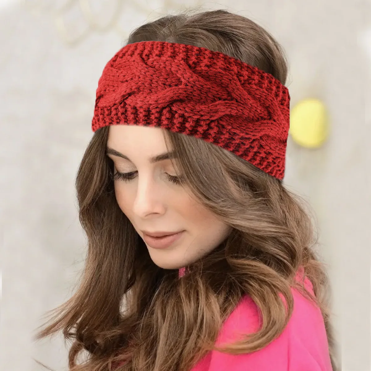 TRALOW warme winterhoofdbanden - dikke gebreide oorband haaraccessoires koud weer uitrusting, stijlvolle hoofddeksels, zachte textuur voor sport