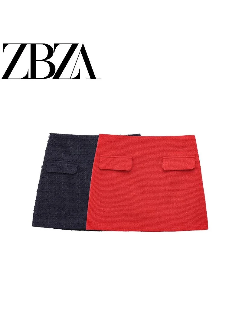 

Red A-Line Skirt Spring New Sle Women's Faion Design Fce High Waist ort Skirt Polyester Fiber Color