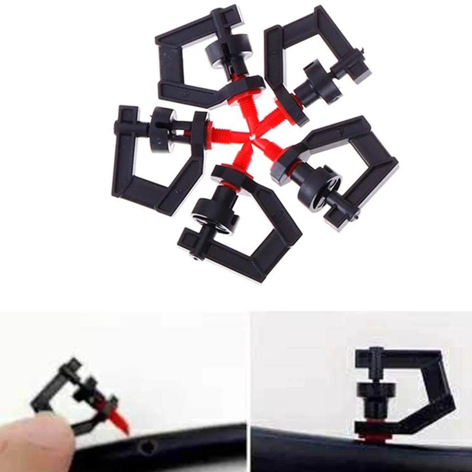 Poly Tube Sprinkler Head Black Rotating Nozzle Head Micro Sprinkler Nozzle Water Saving External Thread Sprinkler For Gardens